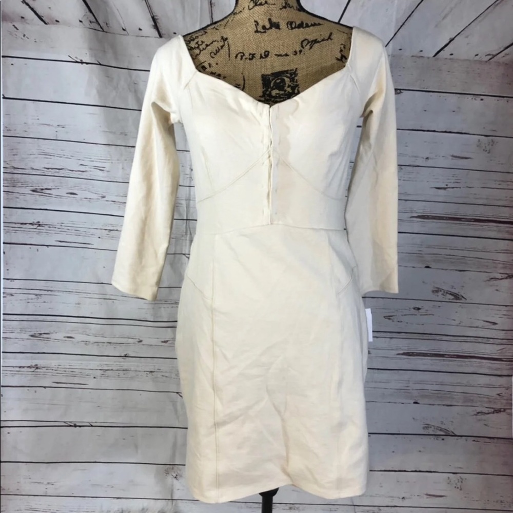 NWOT Free People Off Shoulder  Beige Dress